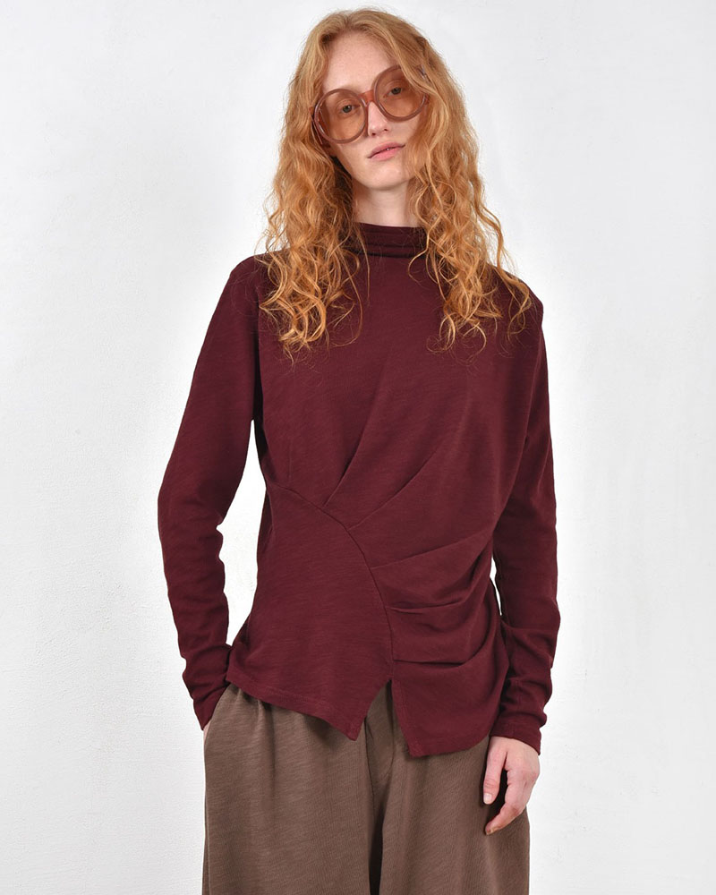 HEEL ΤΡΙΚΟΤ ΜΠΛΟΥΖΑ ΖΙΒΑΓΚΟ ΜΕ ΠΙΕΤΕΣ - 54-106008