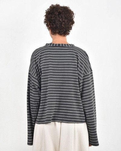 HEEL ΜΑΚΟ ΡΙΓΕ ΜΠΛΟΥΖΑ ΦΑΡΔΙΑ ΛΑΙΜΟΚΟΨΗ - 54-152001