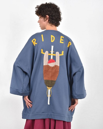 HEEL ΦΟΥΤΕΡ ΣΤΑΘΕΡΟ ΜΠΛΟΥΖA OVERSIZE "BIKER" - 54-205003