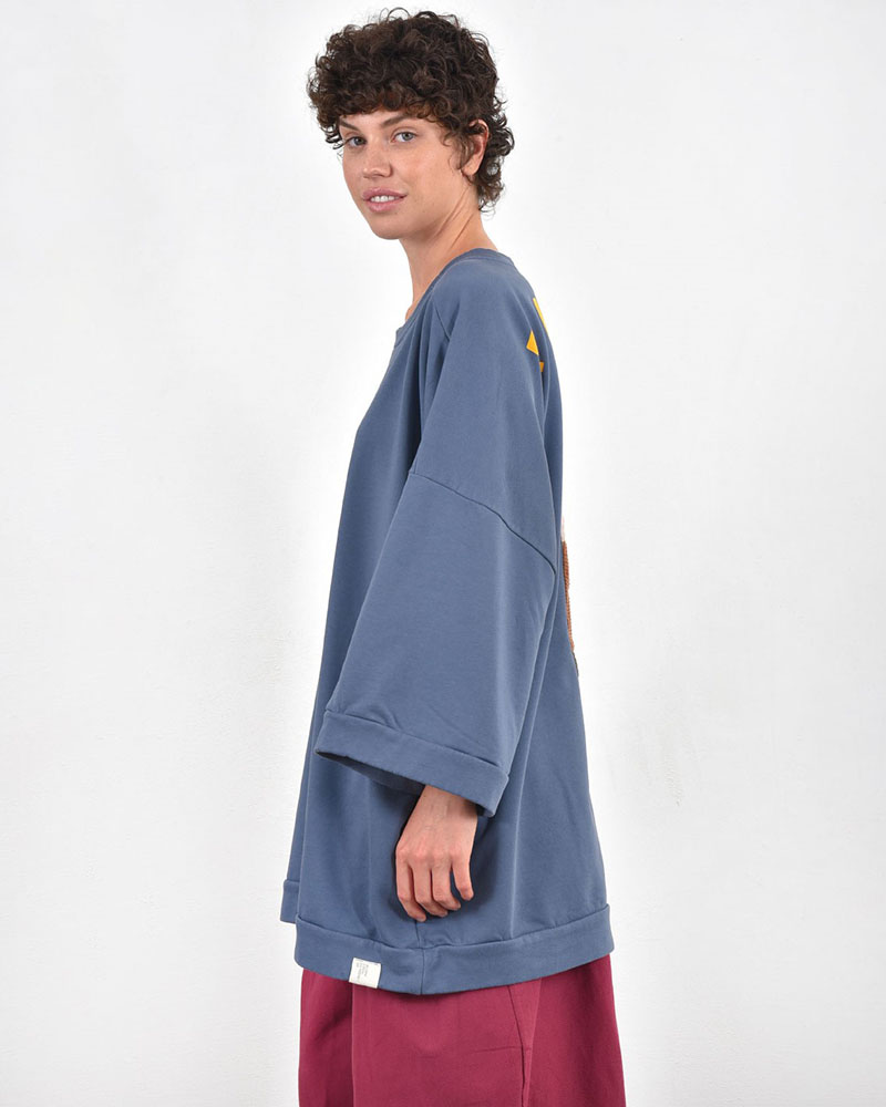 HEEL ΦΟΥΤΕΡ ΣΤΑΘΕΡΟ ΜΠΛΟΥΖA OVERSIZE "BIKER" - 54-205003