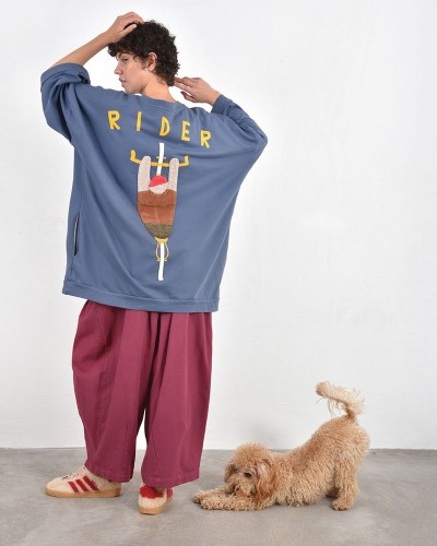 HEEL ΦΟΥΤΕΡ ΣΤΑΘΕΡΟ ΜΠΛΟΥΖA OVERSIZE "BIKER" - 54-205003