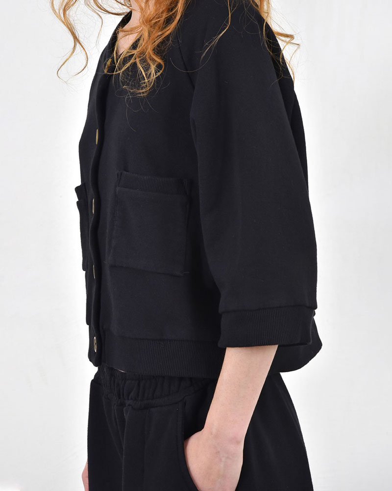 HEEL ΦΟΥΤΕΡ CROP TOP ΖΑΚΕΤΑΚΙ ΜΕ ΤΣΕΠΕΣ - 54-208002