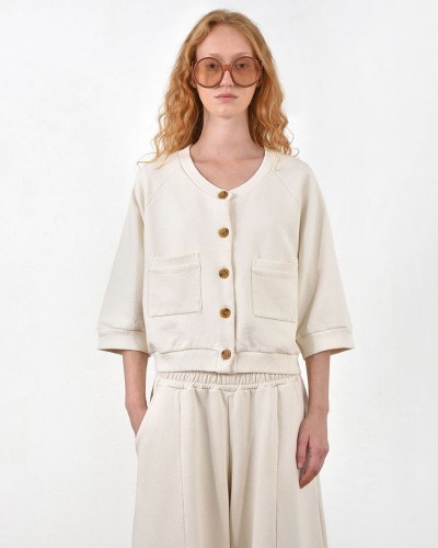 HEEL ΦΟΥΤΕΡ CROP TOP ΖΑΚΕΤΑΚΙ ΜΕ ΤΣΕΠΕΣ - 54-208002