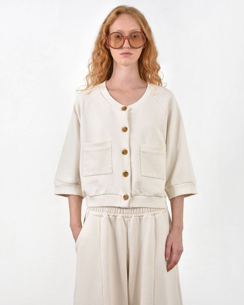 HEEL ΦΟΥΤΕΡ CROP TOP ΖΑΚΕΤΑΚΙ ΜΕ ΤΣΕΠΕΣ - 54-208002