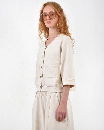 HEEL ΦΟΥΤΕΡ CROP TOP ΖΑΚΕΤΑΚΙ ΜΕ ΤΣΕΠΕΣ - 54-208002