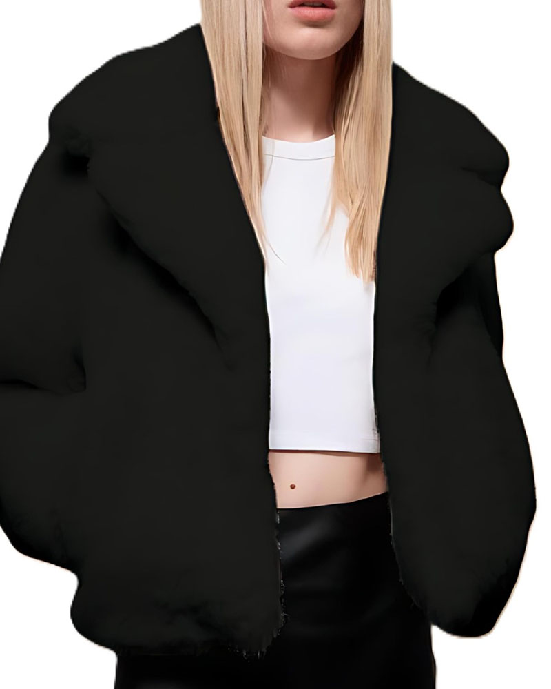 SPLENDID S' Γυναικείο κοντό πανωφόρι από συνθετική γούνα - 54-101-051