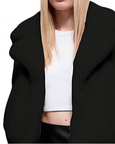 SPLENDID S' Γυναικείο κοντό πανωφόρι από συνθετική γούνα - 54-101-051