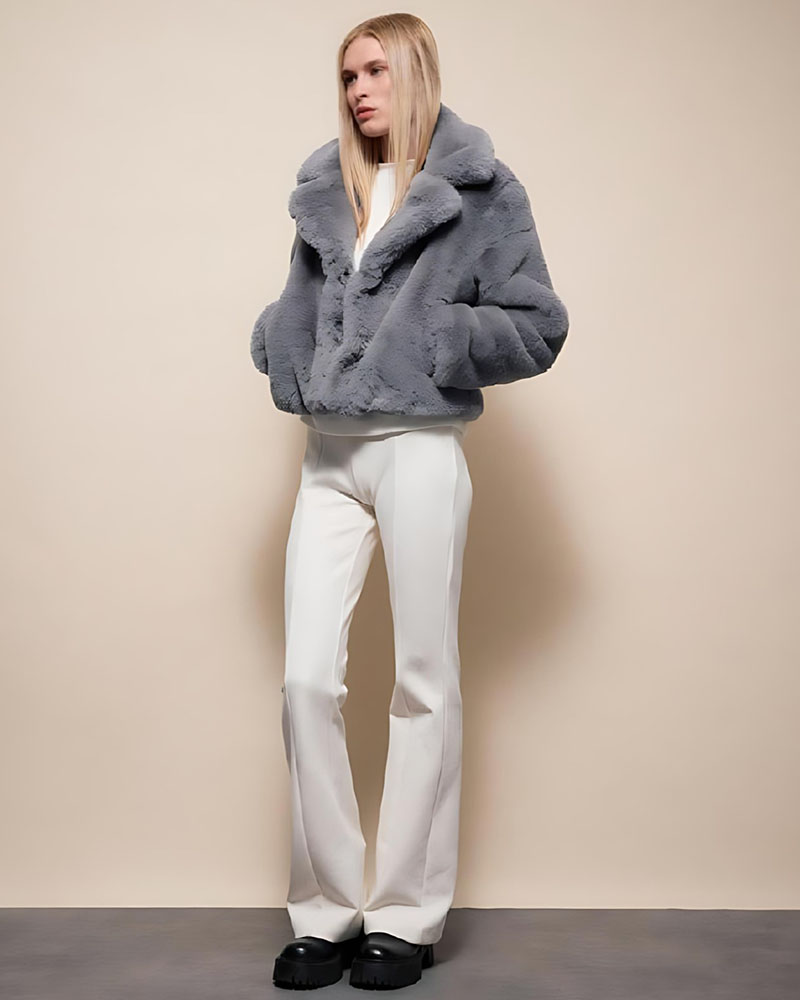 SPLENDID S' Γυναικείο κοντό πανωφόρι από συνθετική γούνα - 54-101-051