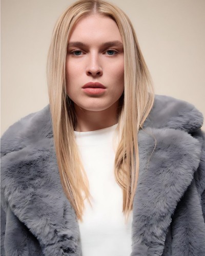 SPLENDID S' Γυναικείο κοντό πανωφόρι από συνθετική γούνα - 54-101-051