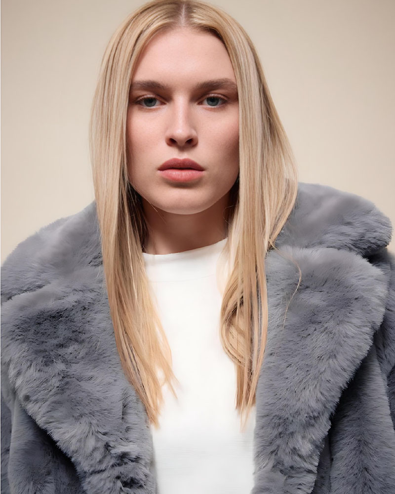 SPLENDID S' Γυναικείο κοντό πανωφόρι από συνθετική γούνα - 54-101-051