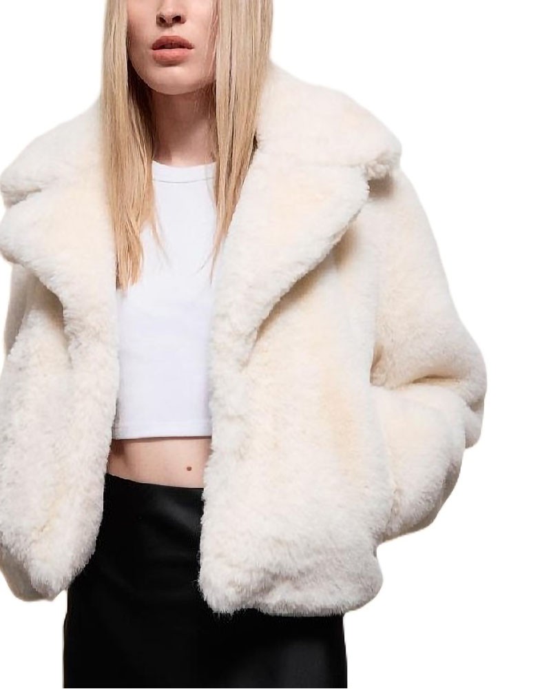 SPLENDID S' Γυναικείο κοντό πανωφόρι από συνθετική γούνα - 54-101-051