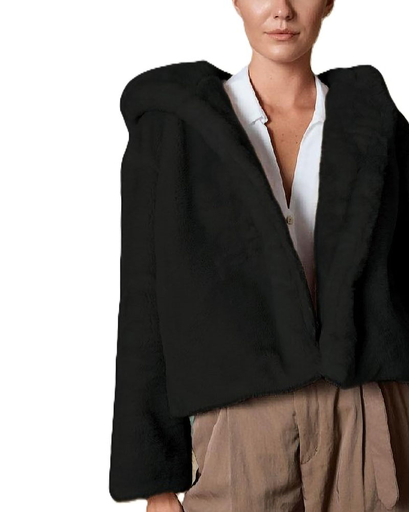 BISTON B' Γυναικείο κοντό μπουφάν απο συνθετική γουνα - 54-101-073