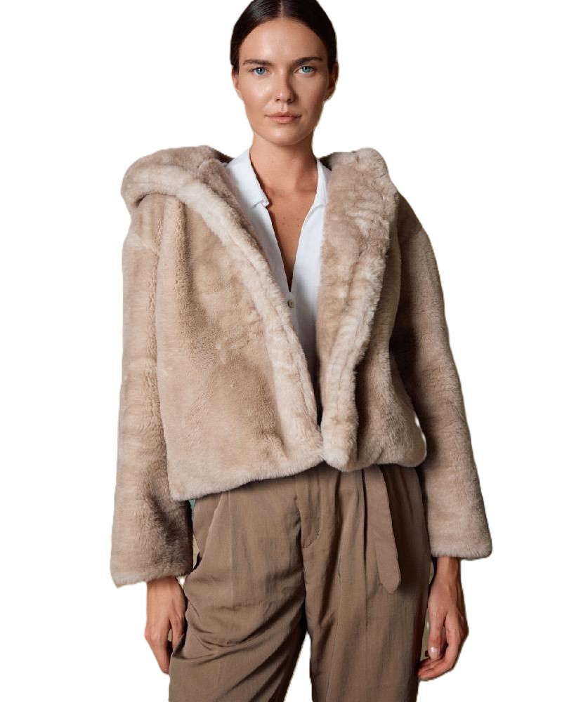 BISTON B' Γυναικείο κοντό μπουφάν απο συνθετική γουνα - 54-101-073