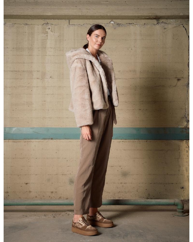 BISTON B' Γυναικείο κοντό μπουφάν απο συνθετική γουνα - 54-101-073