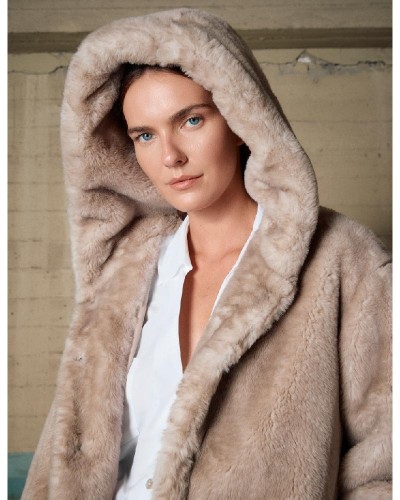 BISTON B' Γυναικείο κοντό μπουφάν απο συνθετική γουνα - 54-101-073