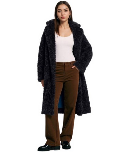 SPLENDID S' Γυναικείο μακρύ γούνινο πανωφόρι με γιακά - 54-101-100