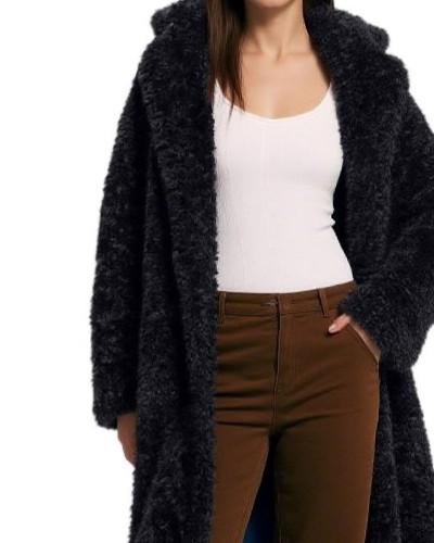 SPLENDID S' Γυναικείο μακρύ γούνινο πανωφόρι με γιακά - 54-101-100