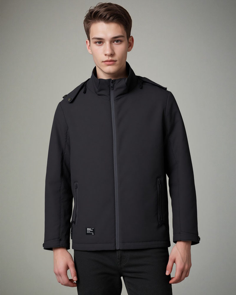 BISTON B' Ανδρικό κοντό μπουφάν με κουκούλα  δυο τεμαχίων με αποσπώμενο εσωτερικό - 54-201-051