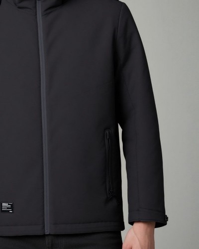 BISTON B' Ανδρικό κοντό μπουφάν με κουκούλα  δυο τεμαχίων με αποσπώμενο εσωτερικό - 54-201-051