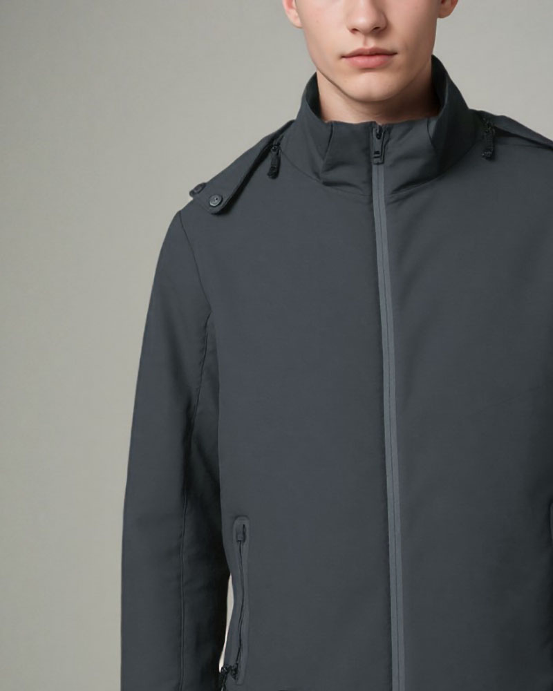 BISTON B' Ανδρικό κοντό μπουφάν με κουκούλα  δυο τεμαχίων με αποσπώμενο εσωτερικό - 54-201-051