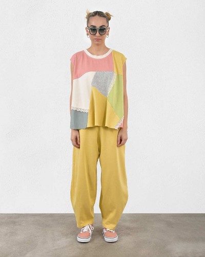 HEEL ΦΟΥΤΕΡ-ΡΙΠ ΜΠΛΟΥΖΑ ΟΜΠΡΕΛΑ PATCHWORK - 55-000010