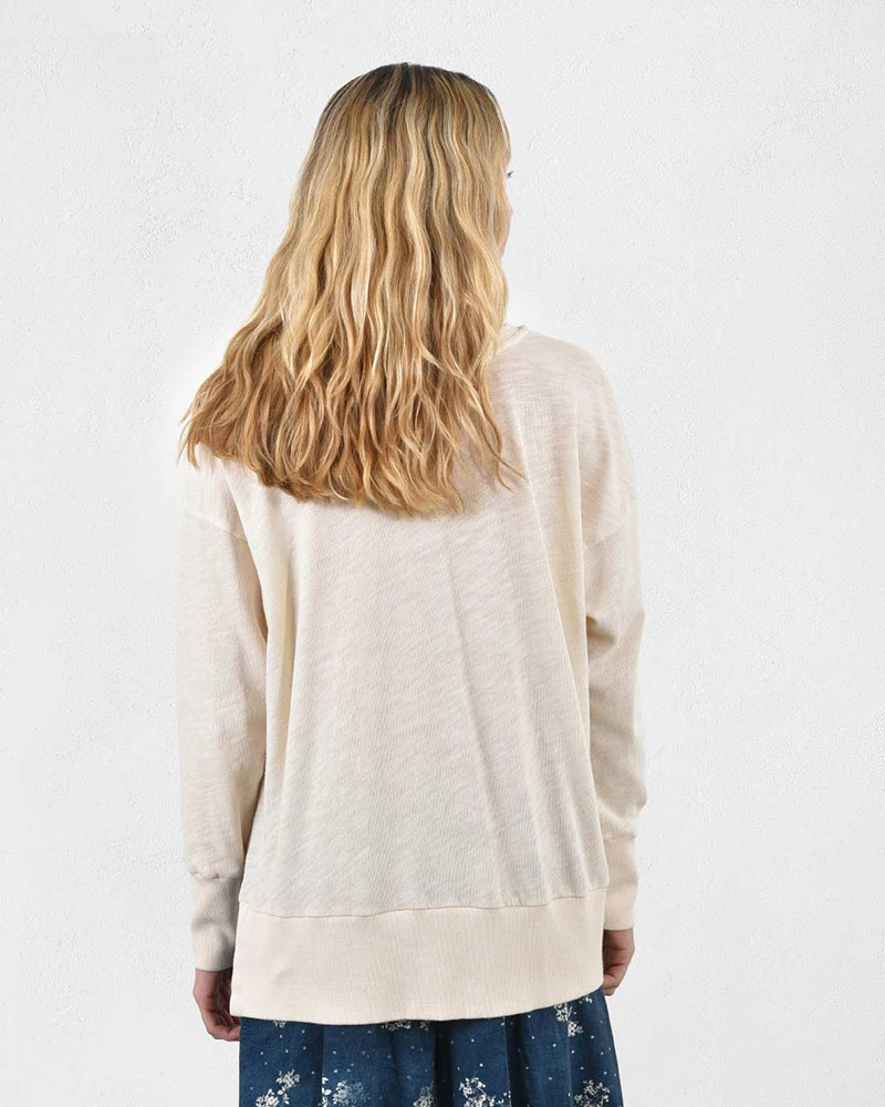 HEEL ΤΡΙΚΟΤ ΜΠΛΟΥΖΑ-ΖΑΚΕΤΑ ΜΕ ΑΝΟΙΓΜΑΤΑ ΠΛΆΙ - 55-106002