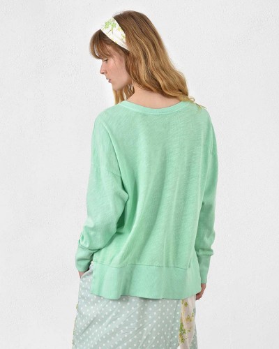 HEEL ΤΡΙΚΟΤ ΜΠΛΟΥΖΑ-ΖΑΚΕΤΑ ΜΕ ΑΝΟΙΓΜΑΤΑ ΠΛΆΙ - 55-106002