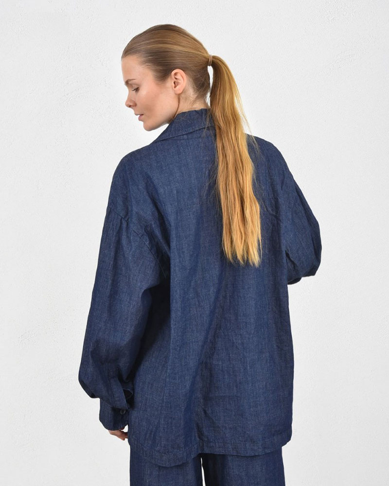 HEEL DENIM ΜΠΛΟΥΖΑ ΜΕ ΠΑΤΙΛΕΤΑ UNISEX - 55-183003