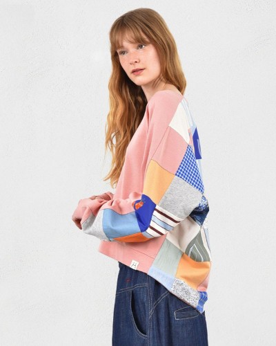 HEEL ΦΟΥΤΕΡ ΜΠΛΟΥΖΑ ΡΕΓΚΛΑΝ PATCHWORK - 55-216004