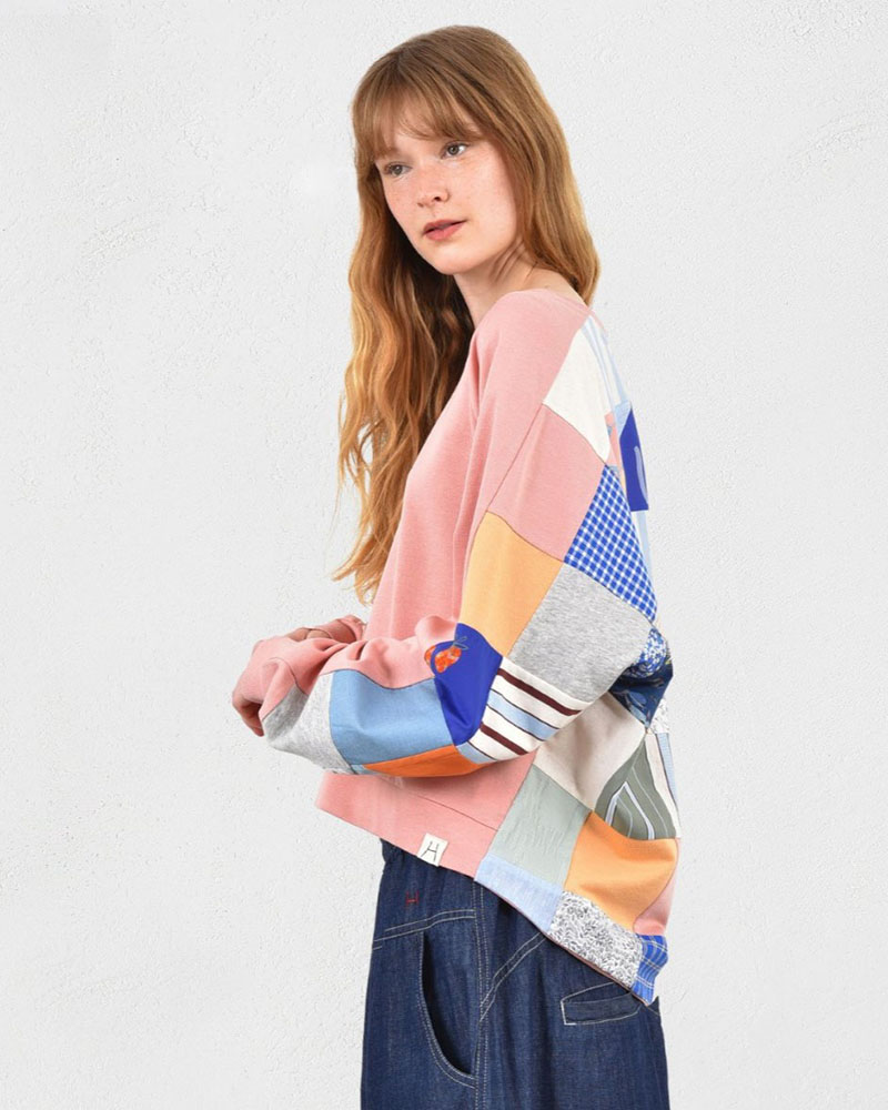 HEEL ΦΟΥΤΕΡ ΜΠΛΟΥΖΑ ΡΕΓΚΛΑΝ PATCHWORK - 55-216004