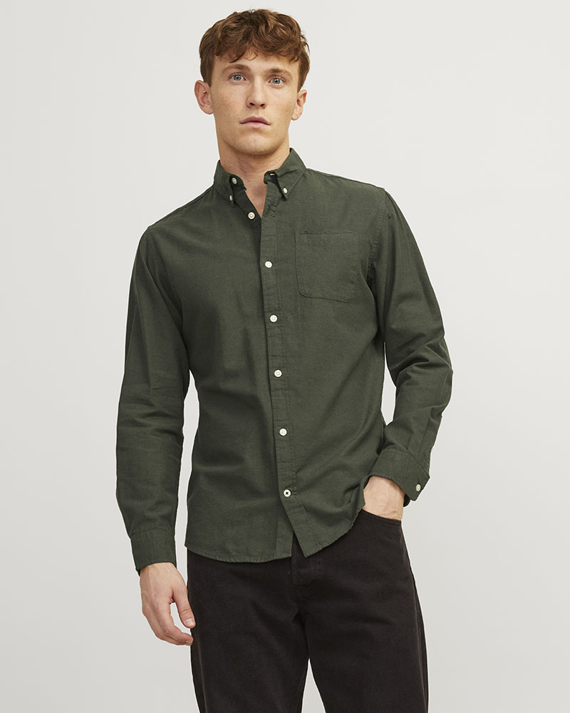JACK & JONES JJEOXFORD SHIRT LS NOOS - 12182486