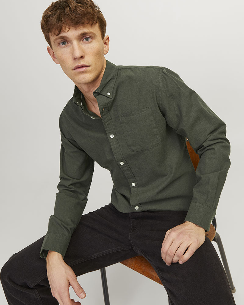 JACK & JONES JJEOXFORD SHIRT LS NOOS - 12182486