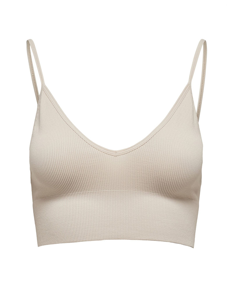 ONLY ONLVICKY RIB SEAMLESS VNECK TOP NOOS ACC - 15201539