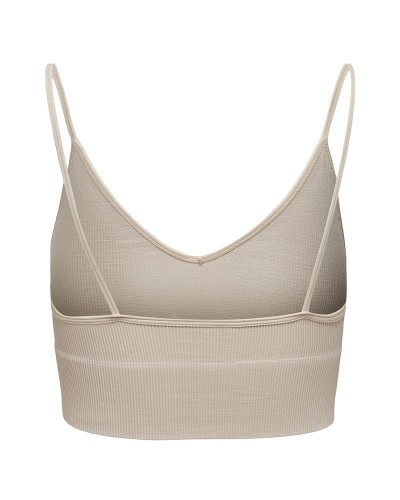 ONLY ONLVICKY RIB SEAMLESS VNECK TOP NOOS ACC - 15201539