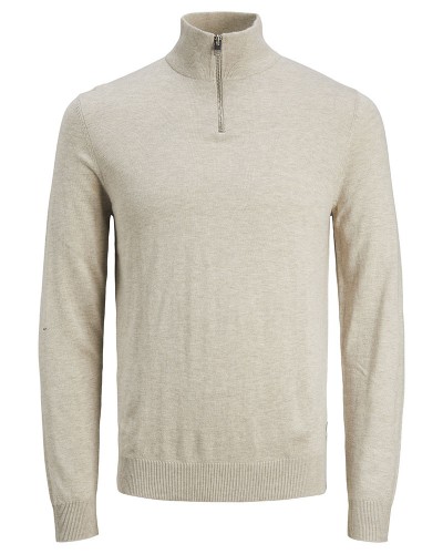 JACK & JONES JJEEMIL KNIT HALF ZIP NOOS - 12189339