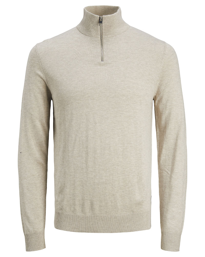 JACK & JONES JJEEMIL KNIT HALF ZIP NOOS - 12189339
