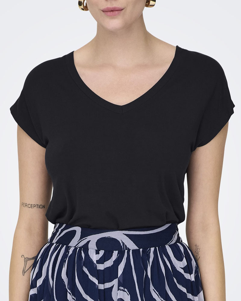 ONLY ONLRILLA S/S V-NECK TOP JRS - 15315776