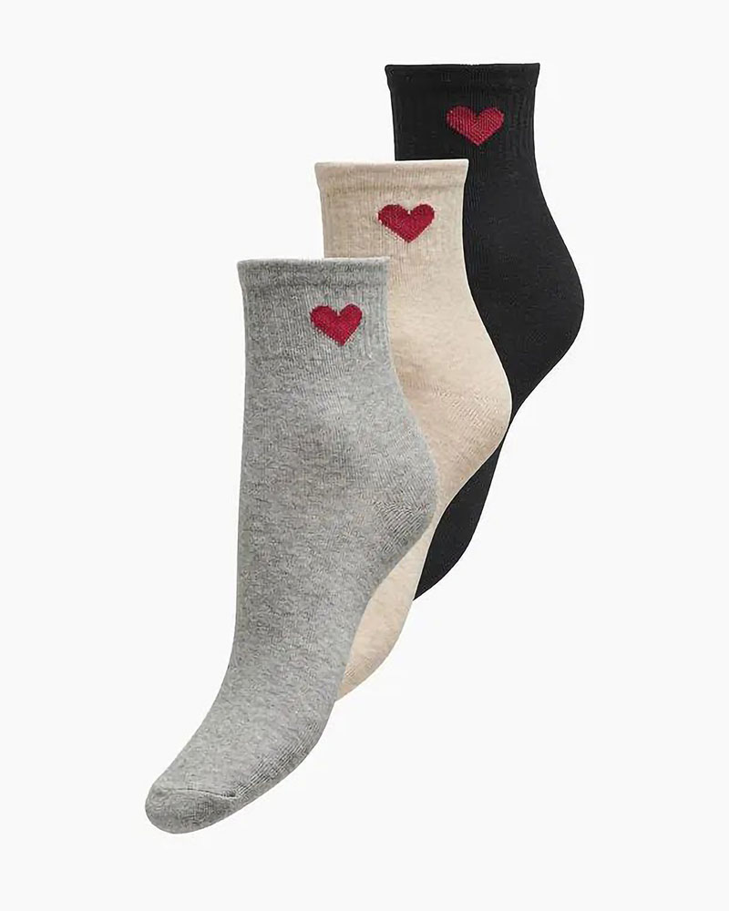 ONLY ONLHANNAH HEART SOCK 3-PACK - 15323153