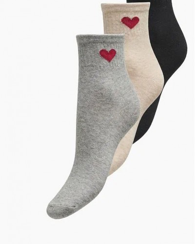 ONLY ONLHANNAH HEART SOCK 3-PACK - 15323153