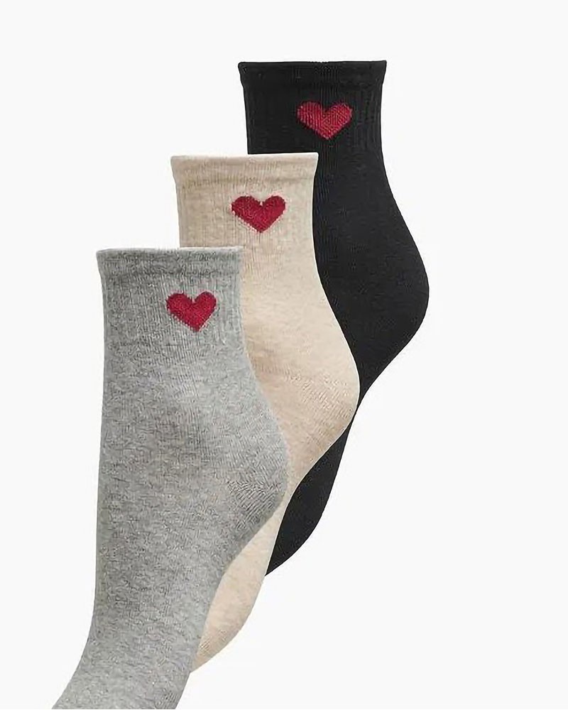 ONLY ONLHANNAH HEART SOCK 3-PACK - 15323153