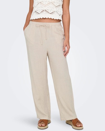 ONLY ONLSIESTA MW PULL-UP LINEN BL PNT NOOS - 15322263