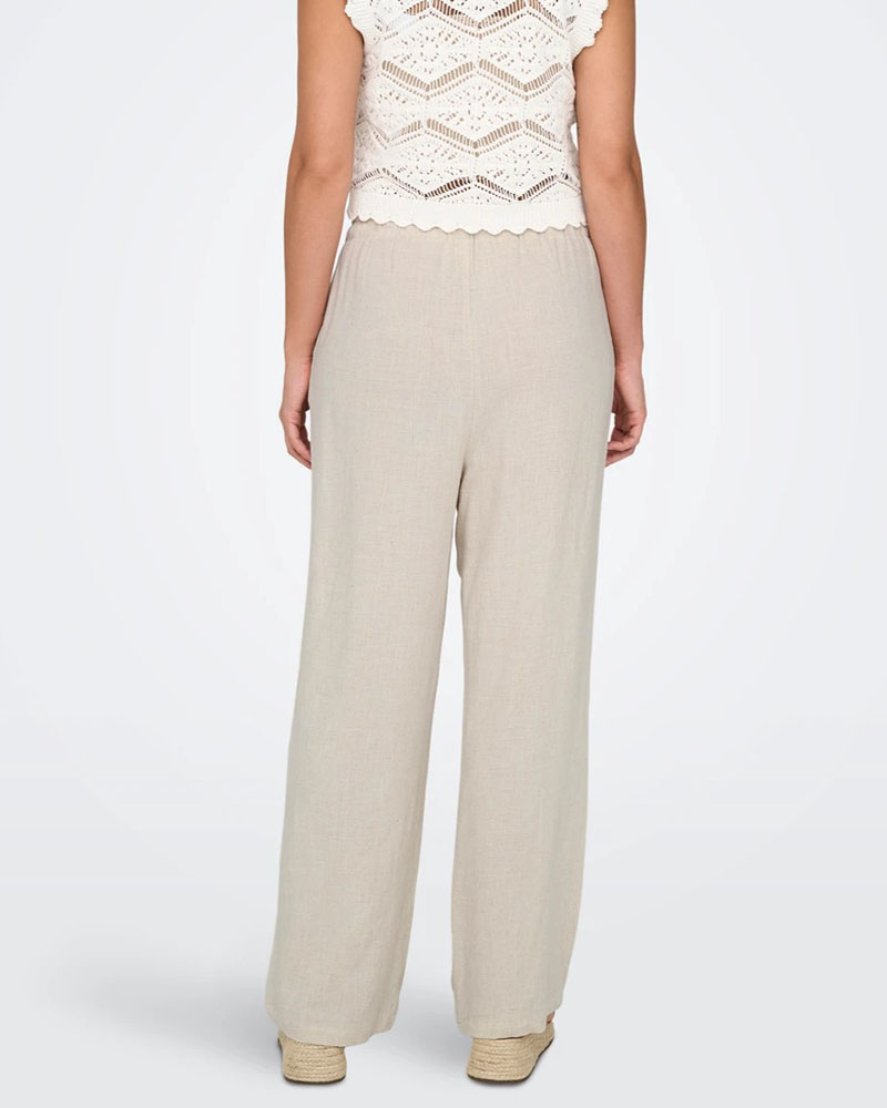 ONLY ONLSIESTA MW PULL-UP LINEN BL PNT NOOS - 15322263