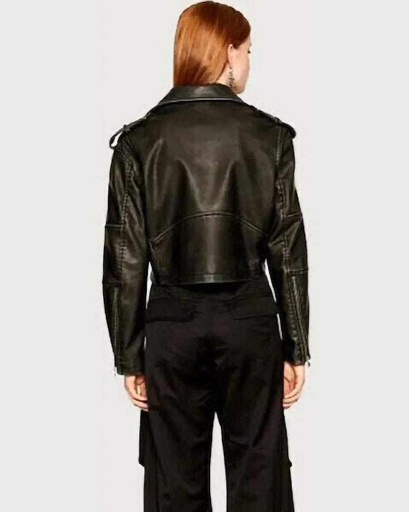 ONLY ONLCASEY FAUX LEATHER WASHED BIKER OTW - 15328481