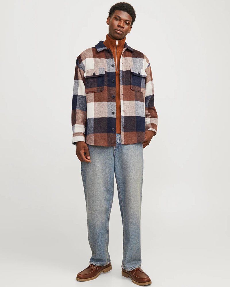 JACK & JONES JJEBRADLEY OLLIE OVERSHIRT LS NOOS - 12257199