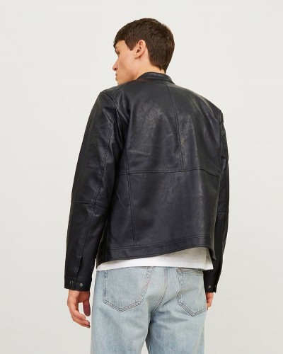 JACK & JONES JJEDYLAN PU BIKER JACKET NOOS - 12261196