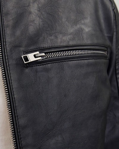 JACK & JONES JJEDYLAN PU BIKER JACKET NOOS - 12261196
