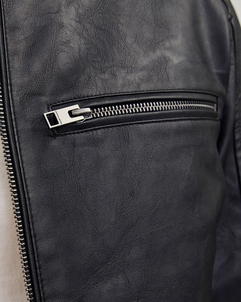 JACK & JONES JJEDYLAN PU BIKER JACKET NOOS - 12261196