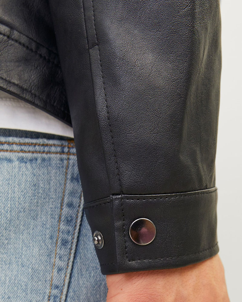 JACK & JONES JJEDYLAN PU BIKER JACKET NOOS - 12261196