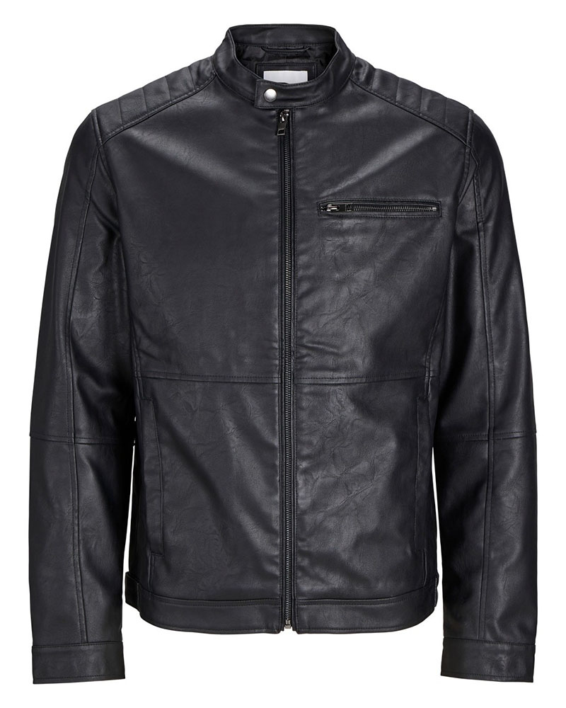 JACK & JONES JJEDYLAN PU BIKER JACKET NOOS - 12261196