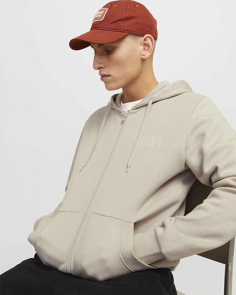 JACK & JONES JJECORP LOGO SWEAT ZIP HOOD NOOS - 12265177